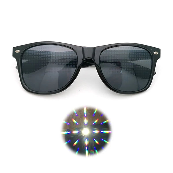 EDM Shades Wayfarer Diffraction Glasses